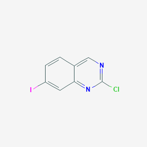 Chemical structure of 2-Chloro-7-iodoquinazoline