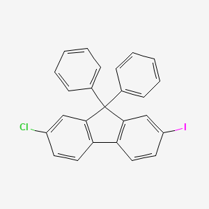 Chemical structure of 2-Chloro-7-iodo-9,9-diphenyl-9H-fluorene