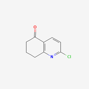 Chemical structure of 2-Chloro-7,8-dihydroquinolin-5(6H)-one