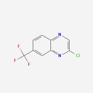 Chemical structure of 2-Chloro-7-(trifluoromethyl)quinoxaline