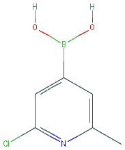 Chemical structure of 2-Chloro-6-methylpyridine-4-boronic acid