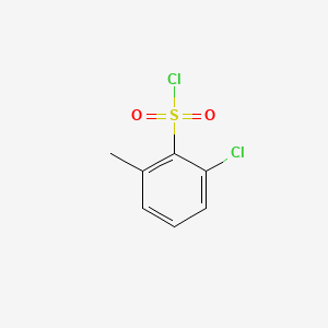 Chemical structure of 2-Chloro-6-methylbenzene-1-sulfonyl chloride