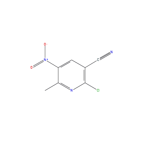 Chemical structure of 2-Chloro-6-methyl-5-nitronicotinonitrile