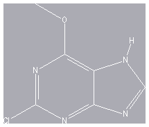 Chemical structure of 2-Chloro-6-methoxypurine