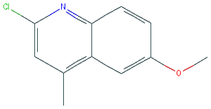 Chemical structure of 2-Chloro-6-methoxy-4-methylquinoline