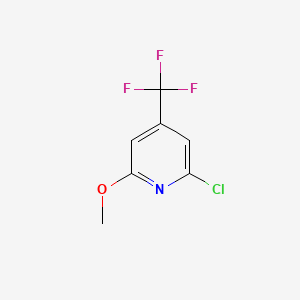 Chemical structure of 2-Chloro-6-methoxy-4-(trifluoromethyl)pyridine