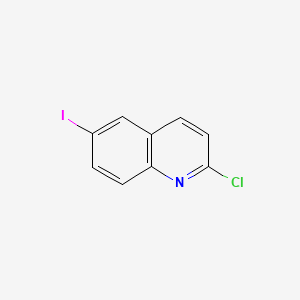 Chemical structure of 2-Chloro-6-iodoquinoline