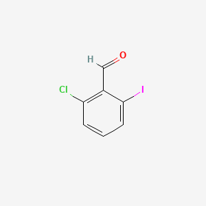 Chemical structure of 2-Chloro-6-iodobenzaldehyde
