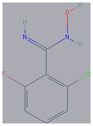Chemical structure of 2-Chloro-6-fluoro-N-hydroxybenzimidamide
