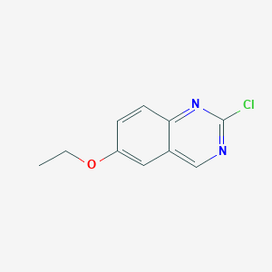 Chemical structure of 2-Chloro-6-ethoxyquinazoline