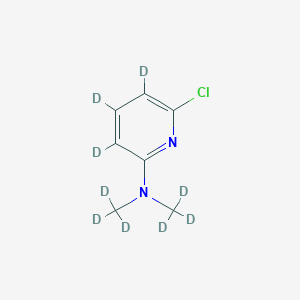 Chemical structure of 2-Chloro-6-dimethylaminopyridine-d9