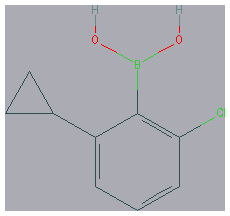 Chemical structure of 2-Chloro-6-cyclopropylphenylboronic acid