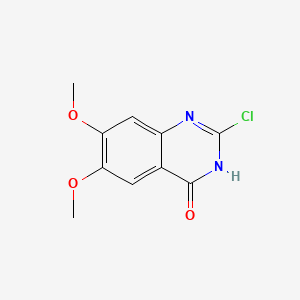 Chemical structure of 2-Chloro-6,7-dimethoxy-4(3H)-quinazolinone