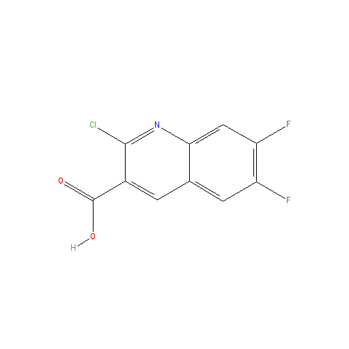 Chemical structure of 2-Chloro-6,7-difluoroquinoline-3-carboxylic acid