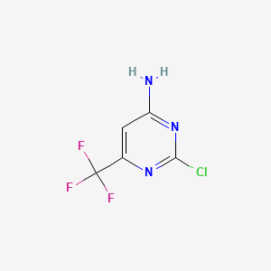 Chemical structure of 2-Chloro-6-(Trifluoromethyl)Pyrimidin-4-Amine