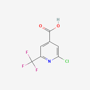 Chemical structure of 2-Chloro-6-(trifluoromethyl)isonicotinic acid