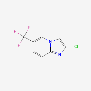 Chemical structure of 2-Chloro-6-(Trifluoromethyl)Imidazo[1,2-A]Pyridine