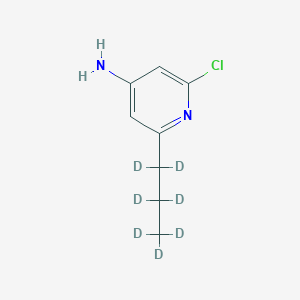 Chemical structure of 2-Chloro-6-(n-propyl-d7)-4-aminopyridine
