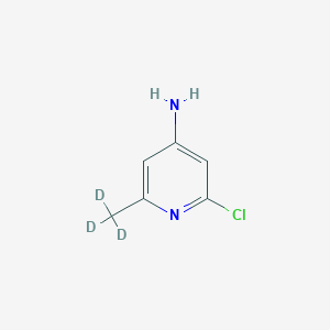 Chemical structure of 2-Chloro-6-(methyl-d3)-4-aminopyridine