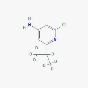 Chemical structure of 2-Chloro-6-(iso-propyl-d7)-4-aminopyridine