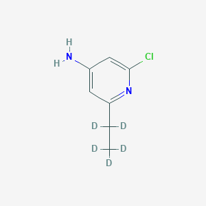 Chemical structure of 2-Chloro-6-(ethyl-d5)-4-aminopyridine