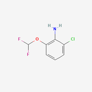Chemical structure of 2-Chloro-6-(difluoromethoxy)aniline