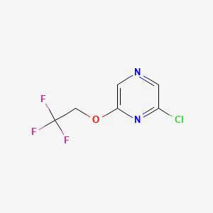 Chemical structure of 2-Chloro-6-(2,2,2-trifluoroethoxy)pyrazine