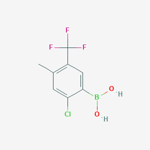 Chemical structure of 2-Chloro-5-trifluoromethyl-4-methylphenylboronic acid