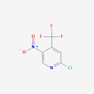 Chemical structure of 2-Chloro-5-nitro-4-(trifluoromethyl)pyridine