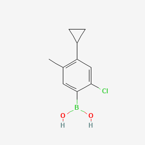 Chemical structure of 2-Chloro-5-methyl-4-cyclopropylphenylboronic acid