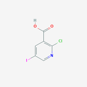 Chemical structure of 2-Chloro-5-iodonicotinic acid
