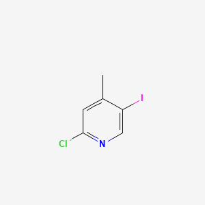 Chemical structure of 2-Chloro-5-iodo-4-methylpyridine