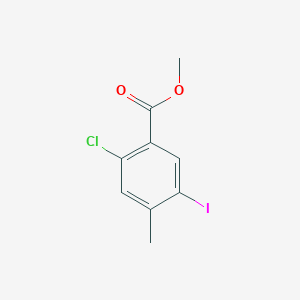 Chemical structure of 2-CHloro-5-iodo-4-methyl-benzoic acid methyl ester