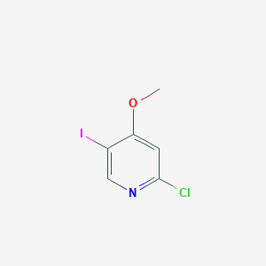 Chemical structure of 2-Chloro-5-iodo-4-methoxypyridine