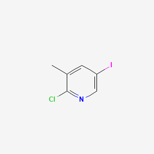 Chemical structure of 2-Chloro-5-iodo-3-methylpyridine