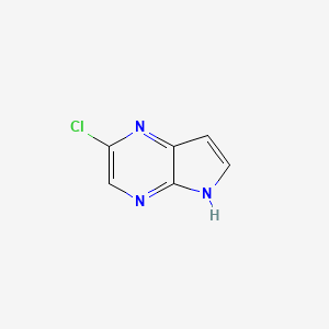 Chemical structure of 2-Chloro-5H-pyrrolo[2,3-b]pyrazine