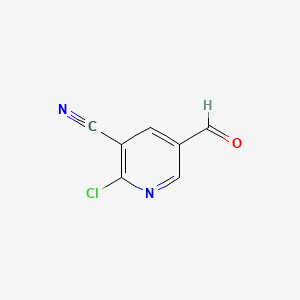 Chemical structure of 2-Chloro-5-formylnicotinonitrile