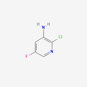 Chemical structure of 2-chloro-5-fluoropyridin-3-amine