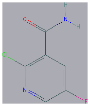 Chemical structure of 2-Chloro-5-fluoronicotinamide
