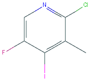 Chemical structure of 2-Chloro-5-fluoro-4-iodo-3-methylpyridine