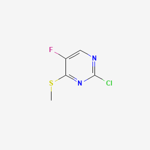 Chemical structure of 2-Chloro-5-fluoro-4-(methylthio)pyrimidine