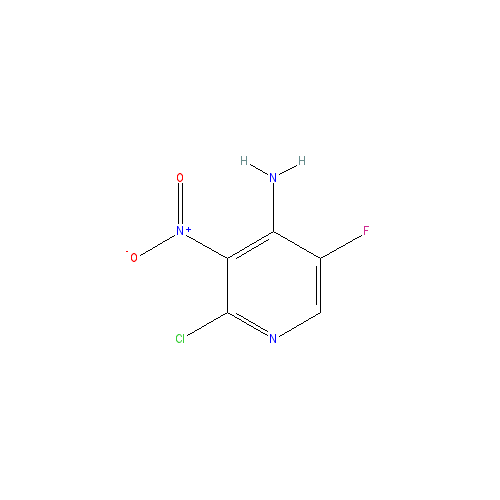 Chemical structure of 2-Chloro-5-fluoro-3-nitropyridin-4-amine