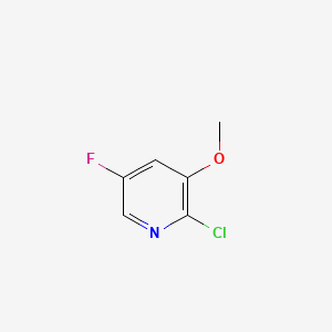 Chemical structure of 2-Chloro-5-fluoro-3-methoxypyridine