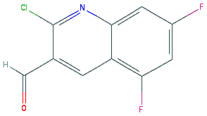 Chemical structure of 2-Chloro-5,7-difluoroquinoline-3-carbaldehyde