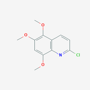 Chemical structure of 2-Chloro-5,6,8-trimethoxyquinoline
