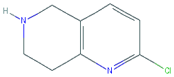 Chemical structure of 2-Chloro-5,6,7,8-tetrahydro-1,6-naphthyridine
