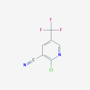 Chemical structure of 2-Chloro-5-(trifluoromethyl)nicotinonitrile