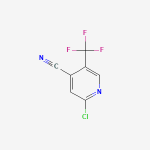 Chemical structure of 2-Chloro-5-(trifluoromethyl)isonicotinonitrile