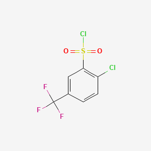 Chemical structure of 2-Chloro-5-(Trifluoromethyl)Benzenesulfonyl Chloride