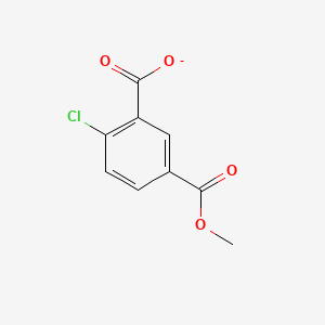 Chemical structure of 2-Chloro-5-(methoxycarbonyl)benzoic acid